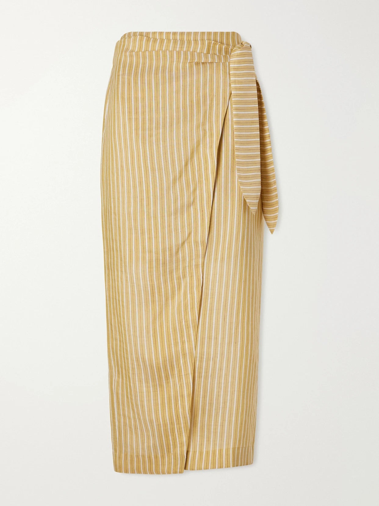 Linen And Silk-blend Midi Skirt