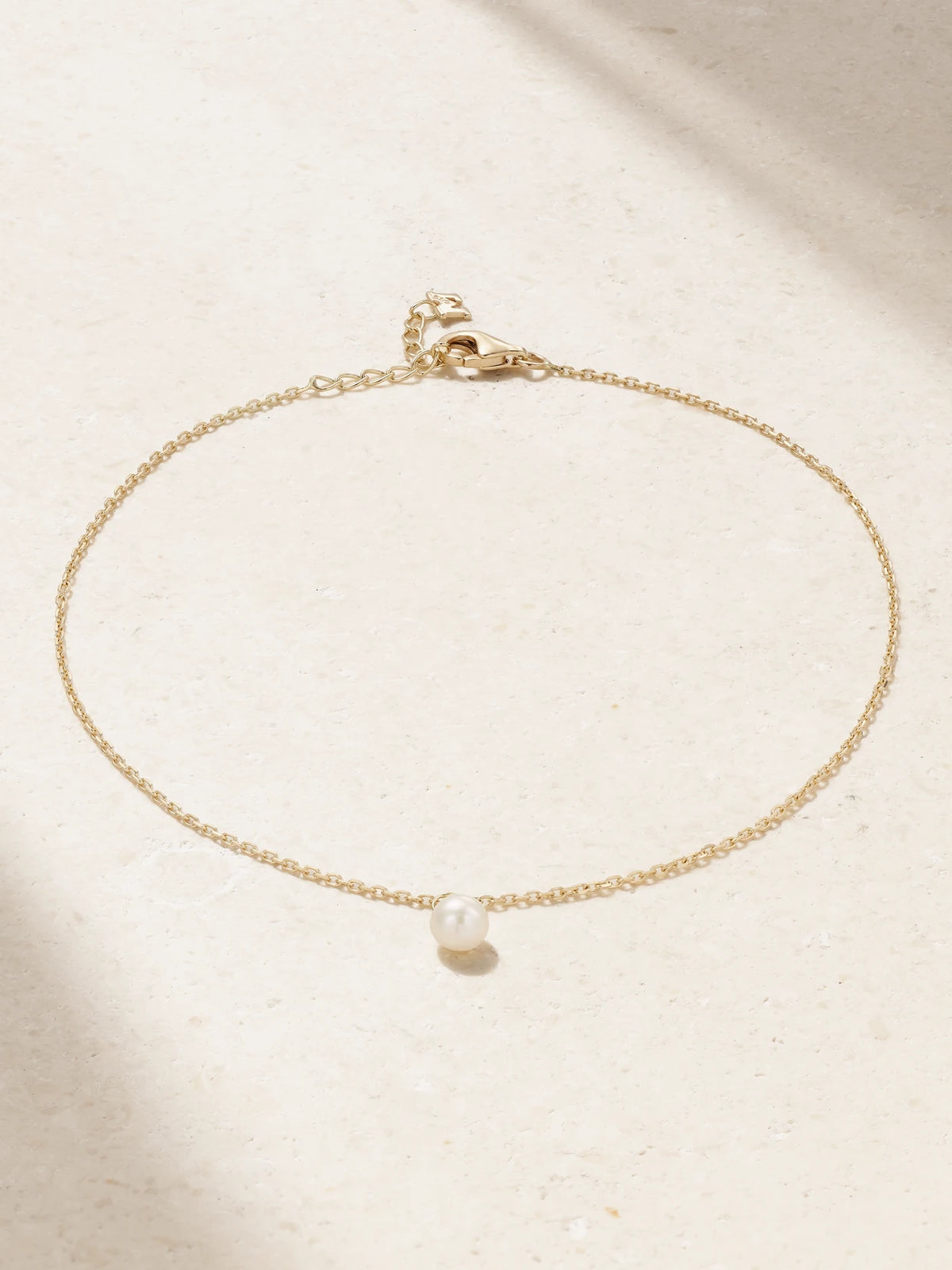 14-karat Gold Pearl Anklet