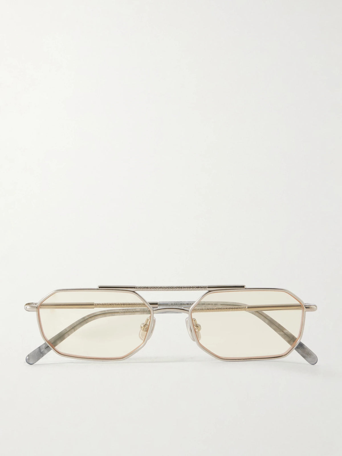 Square-frame Silver-tone Optical Glasses