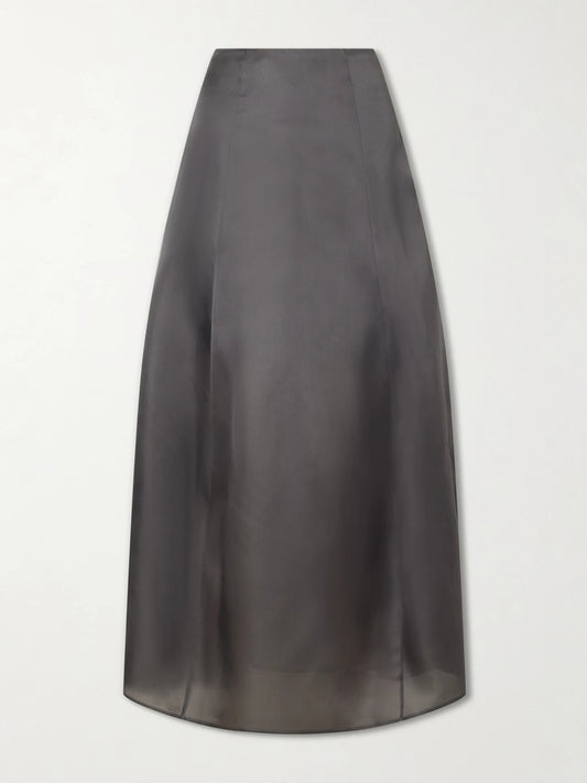 Ruohan Cocoon Silk-organza Maxi Skirt