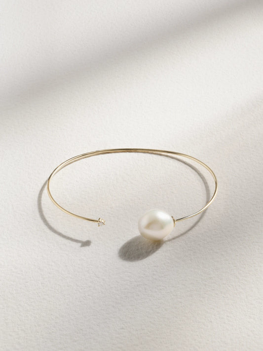 14-karat Gold, Pearl And Diamond Cuff