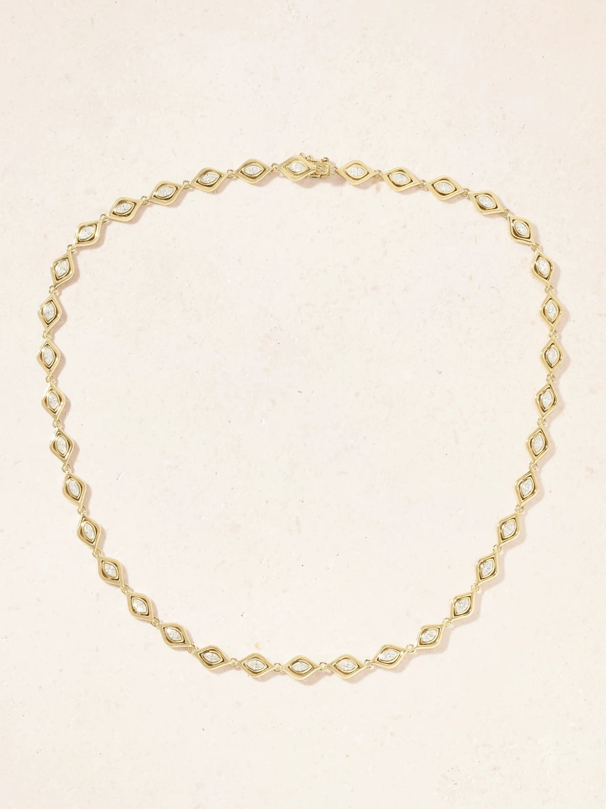 Evil Eye Eternity 14-karat Gold Diamond Necklace