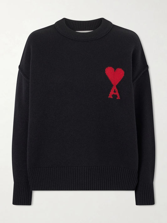 AMI PARIS Intarsia Wool Sweater