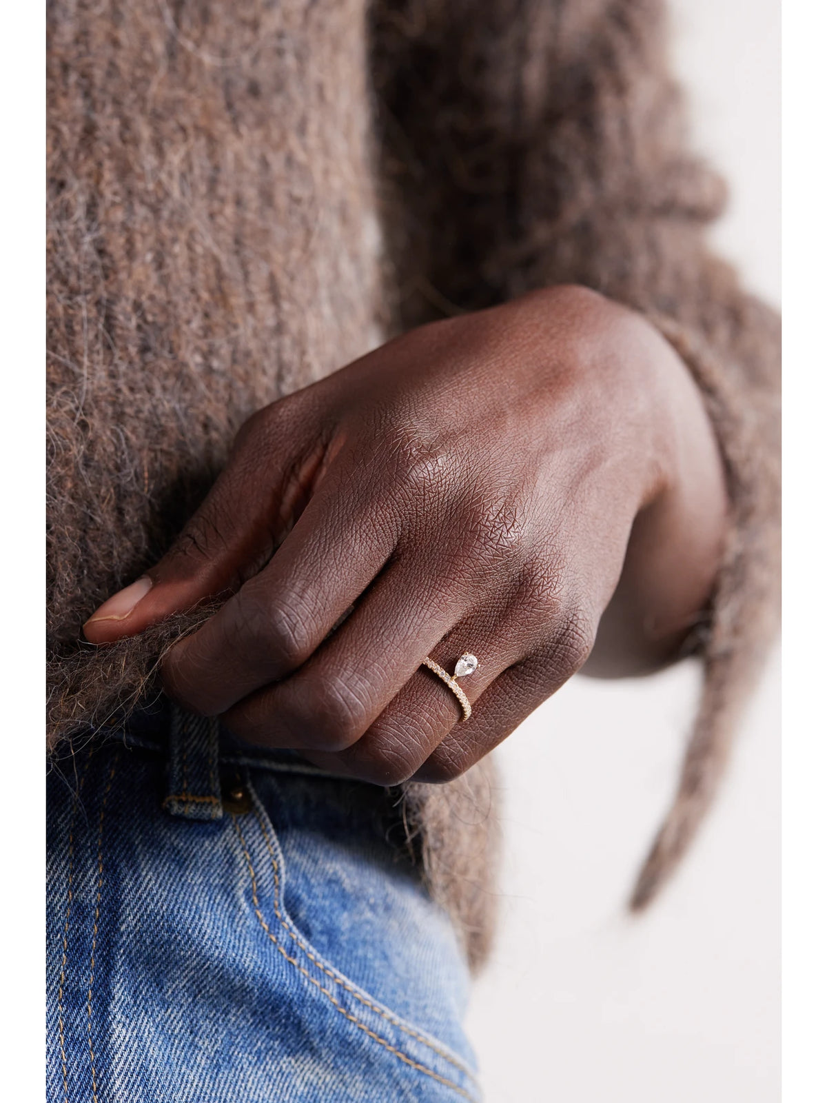 Image of Rings. Product name - Duchess 18-karat Gold Diamond Eternity Ring in Multi colour by brand - Anita Ko