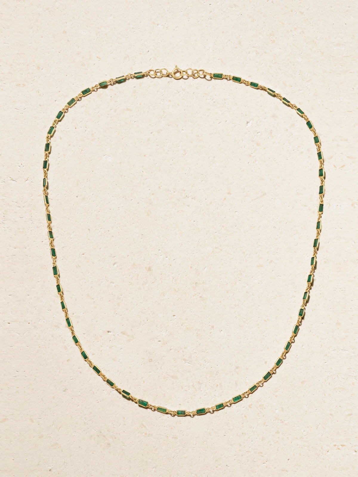 14- Karat Gold Emerald Necklace
