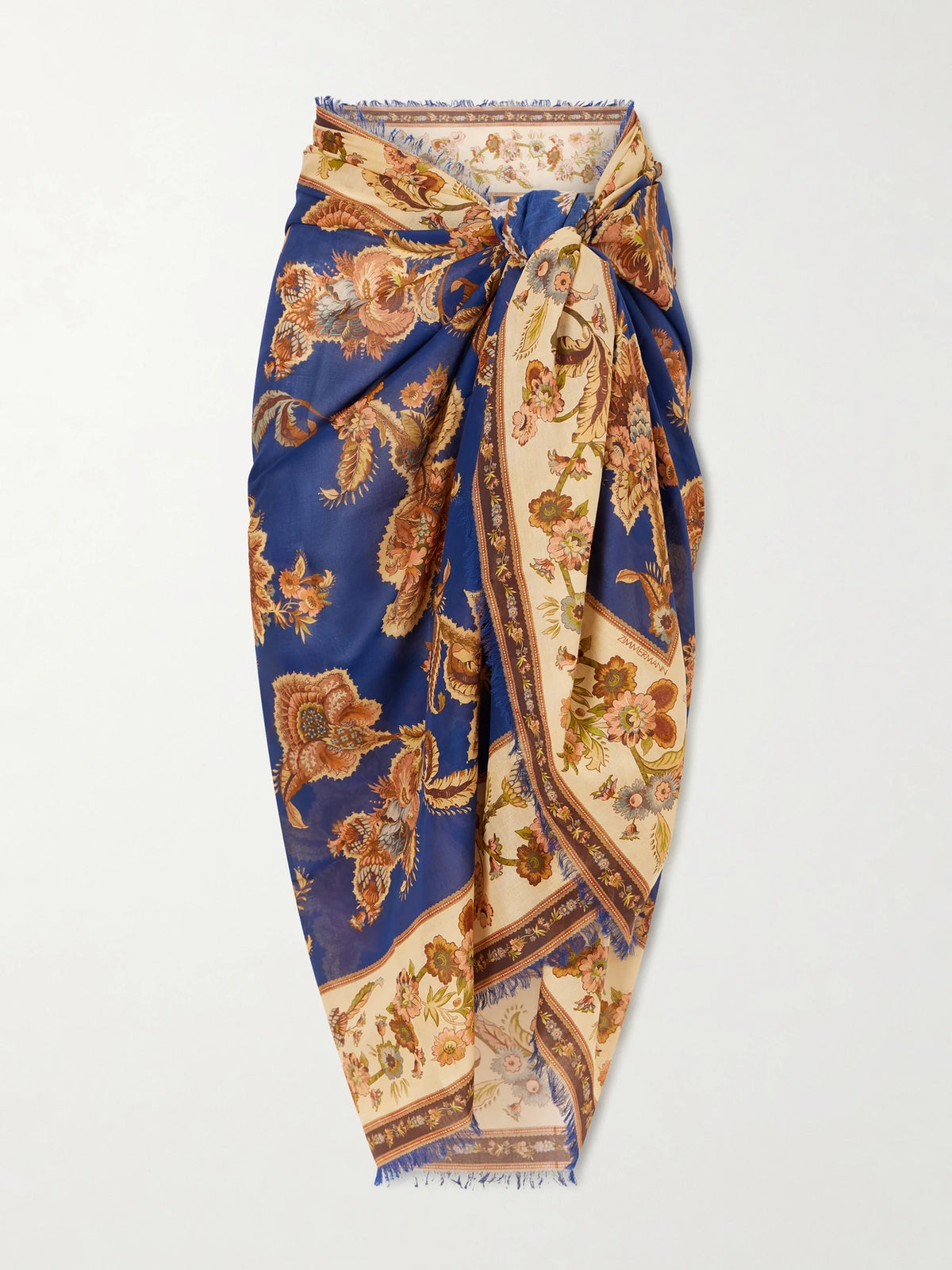 Frayed Printed Cotton Pareo