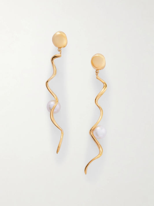 Teneille Recycled Gold Vermeil Pearl Earrings