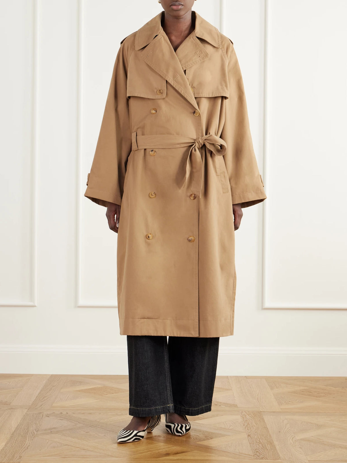 Jamie Haller The Traditional Double-breasted Belted Cotton-twill Trench Coat