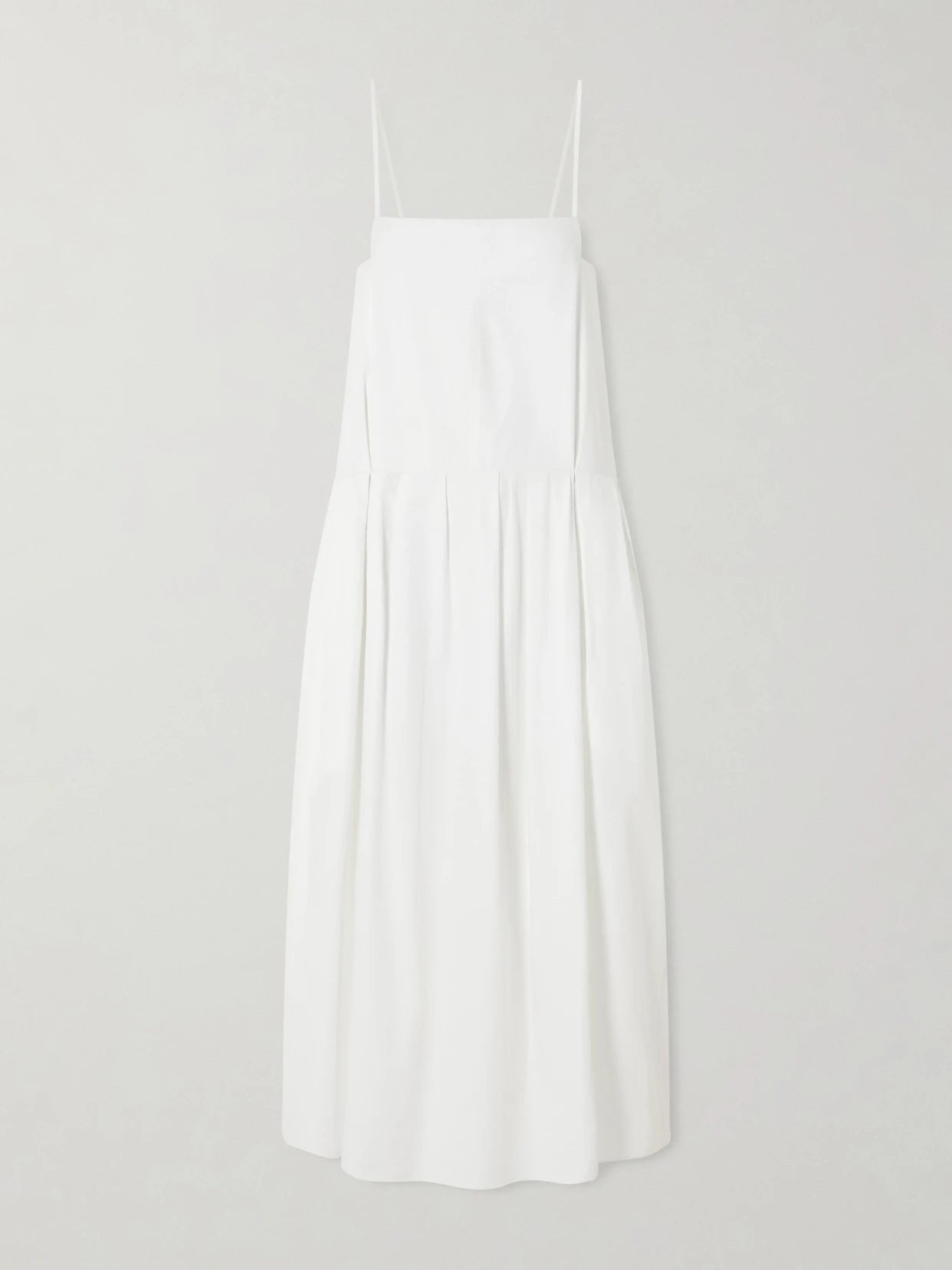 Adira Pleated Cotton-poplin Midi Dress