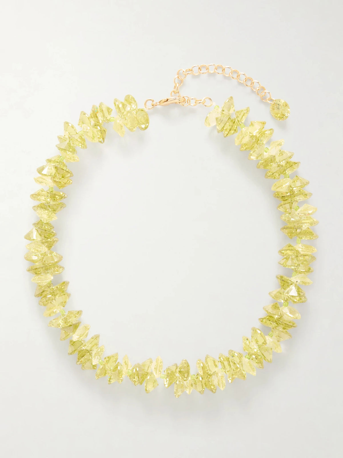 The Cubic Cluster Gold-tone Cubic Zirconia Beaded Necklace