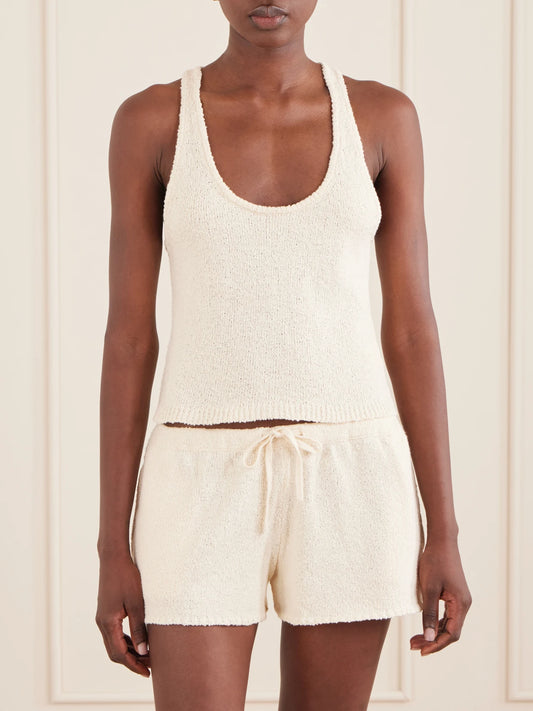 Tia Cotton-bouclé Tank Top