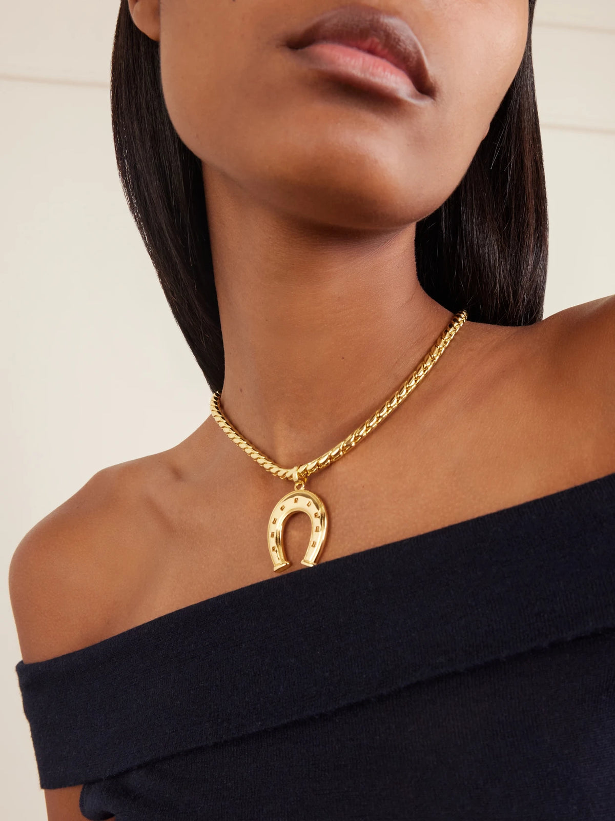 Image of Necklaces. Product name - Wish Me Luck Gold-tone Necklace in Multi colour by brand - Martha Calvo