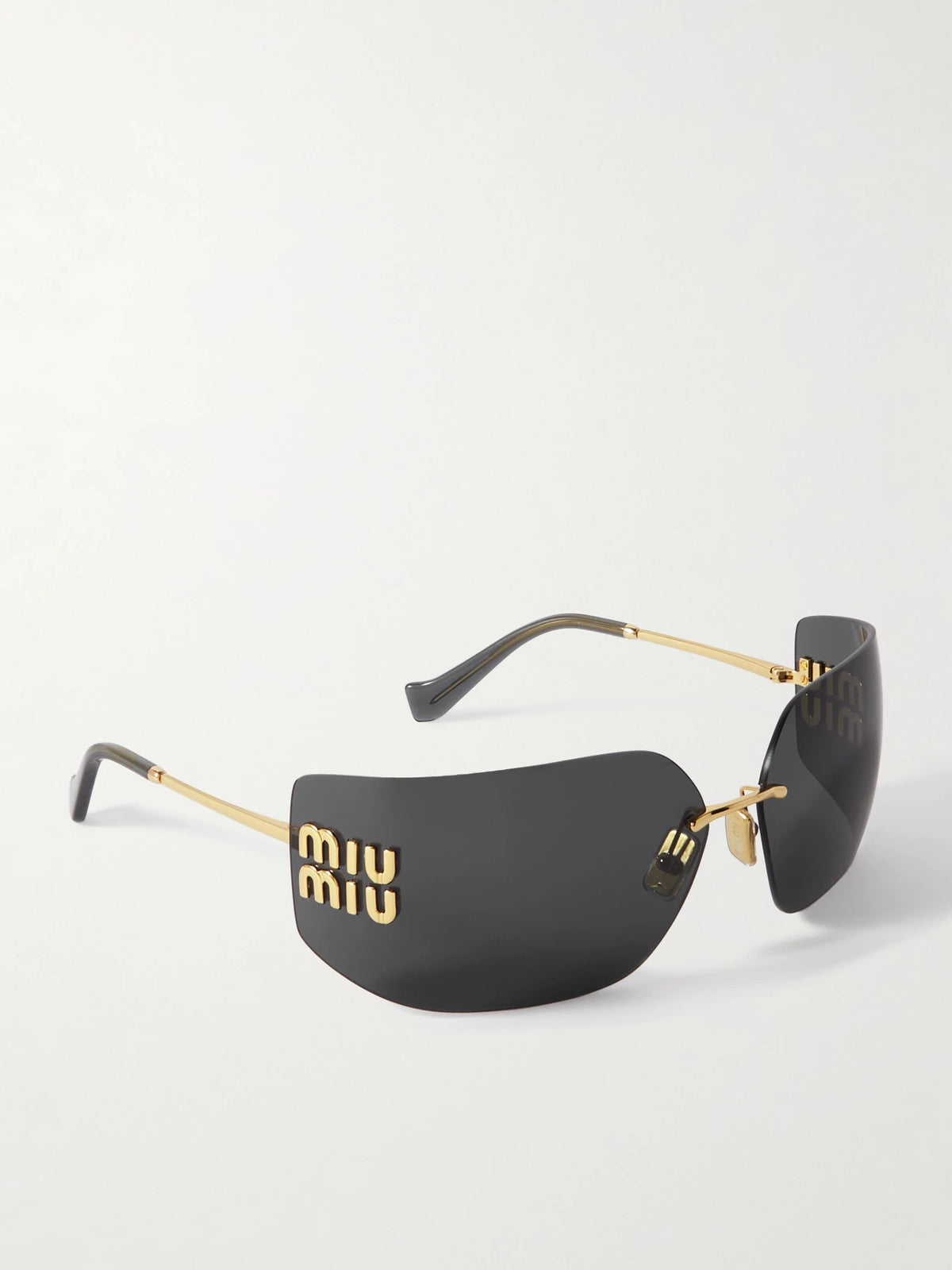 D-frame Gold-tone Sunglasses