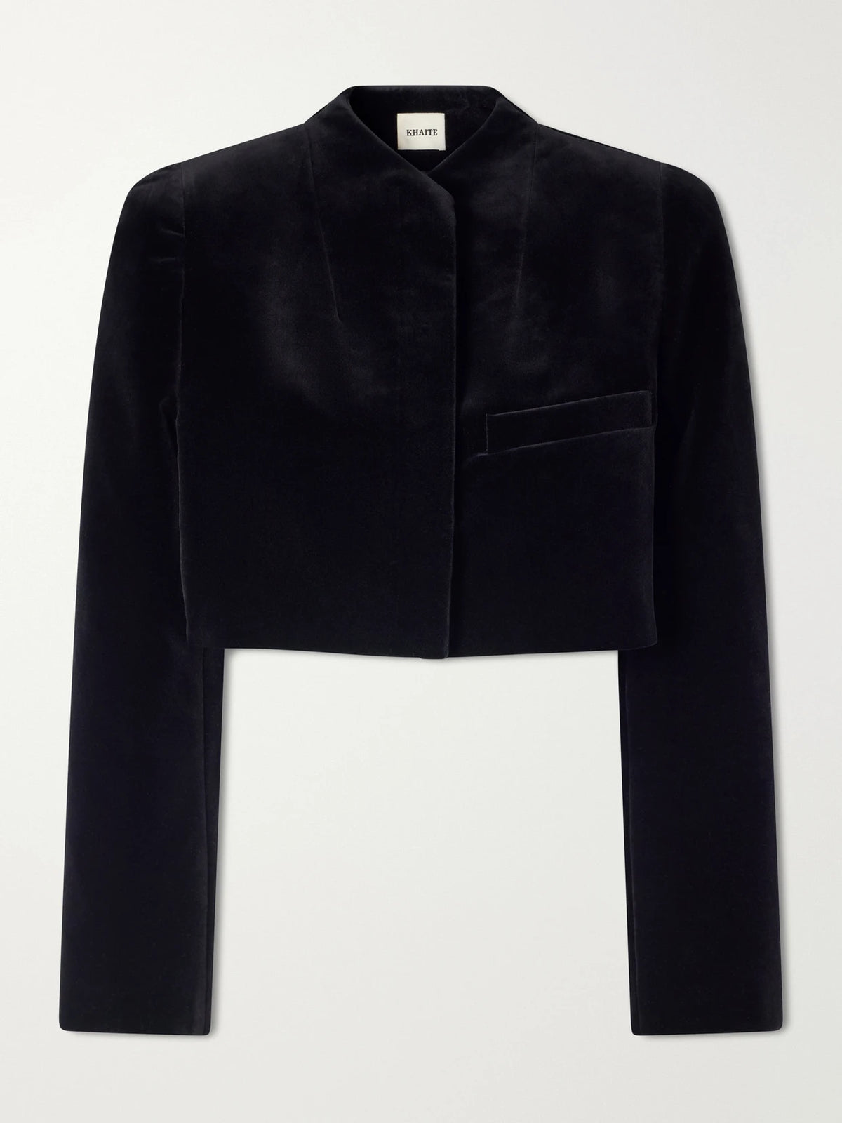 KHAITE Samo Cropped Velvet Cotton-blend Jacket