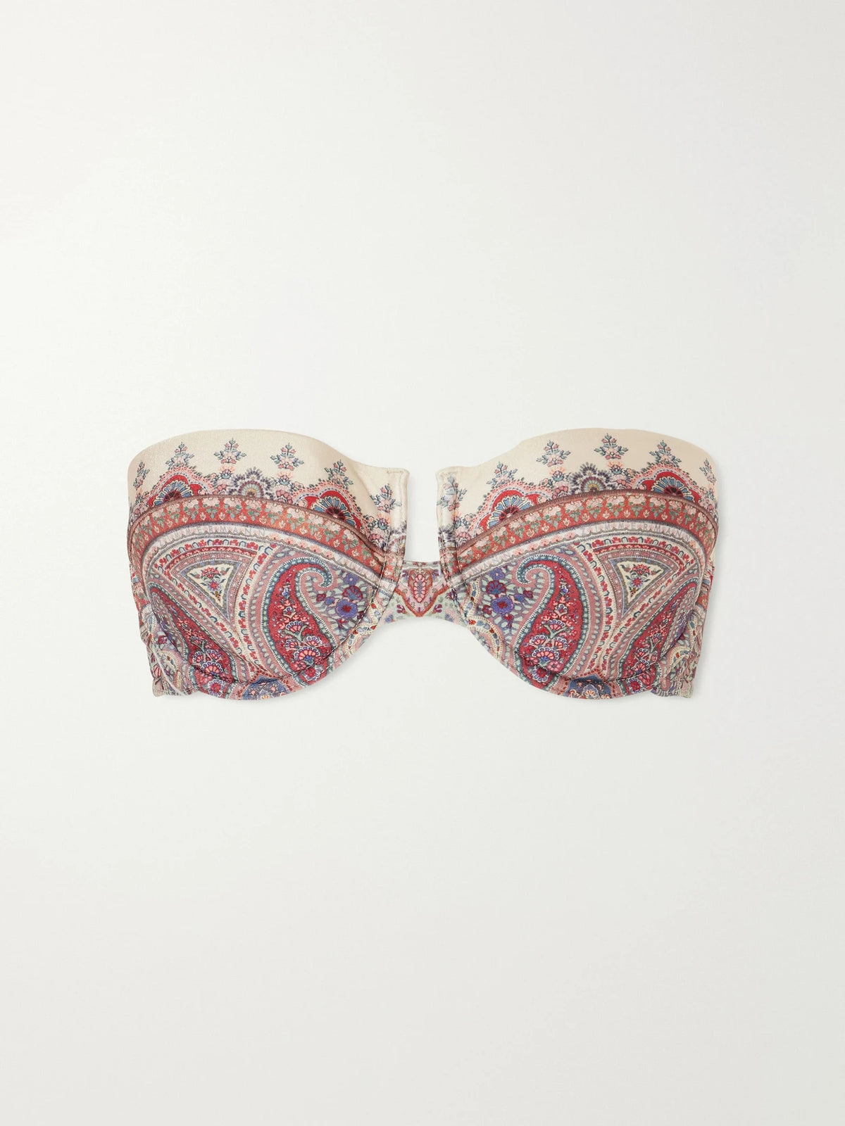 Zimmermann Fairlight Paisley-print Balconette Bikini Top