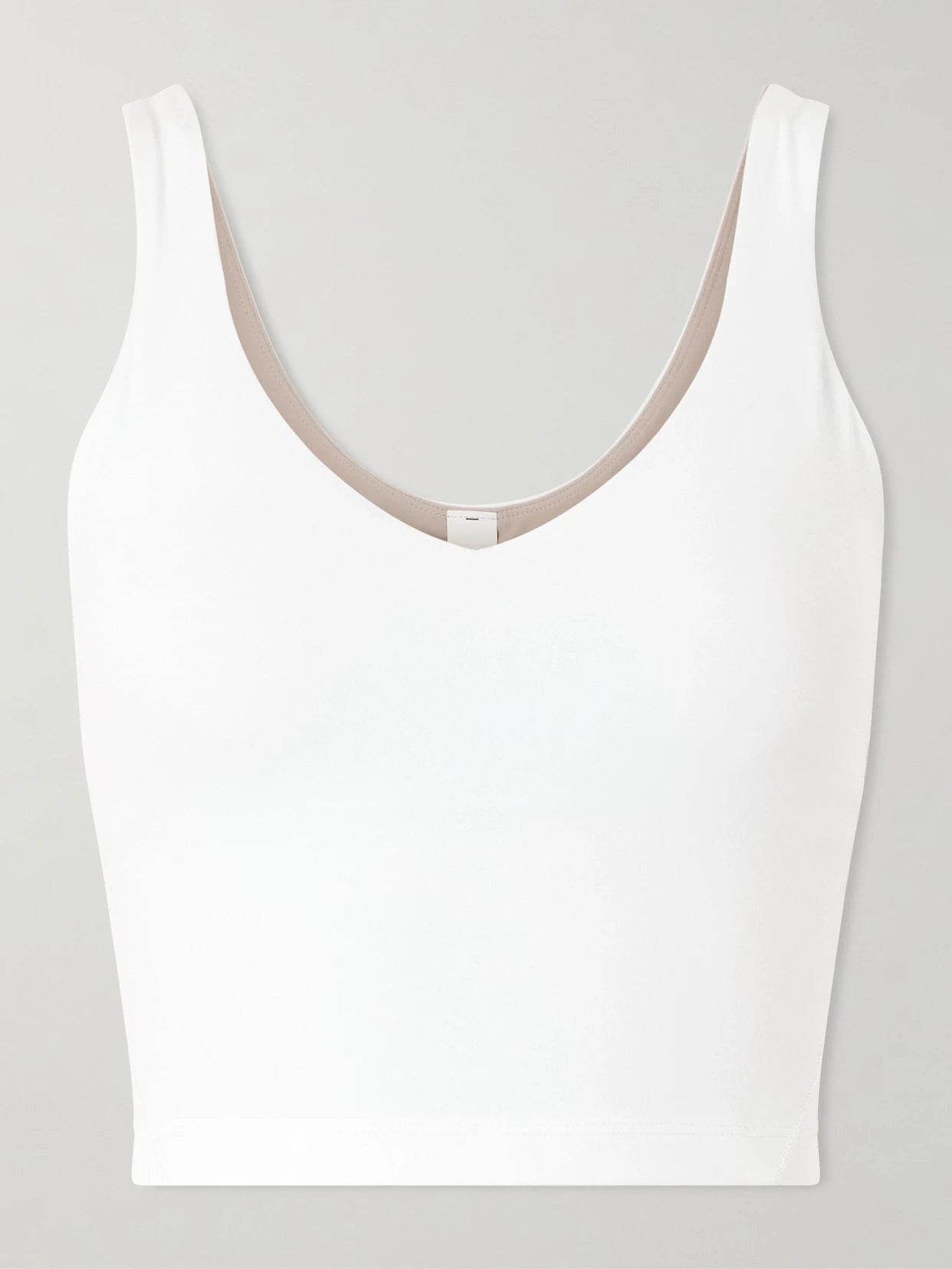 Image of a model wearing Tops. Product name - Align Nulu Tank in White colour by brand - lululemon