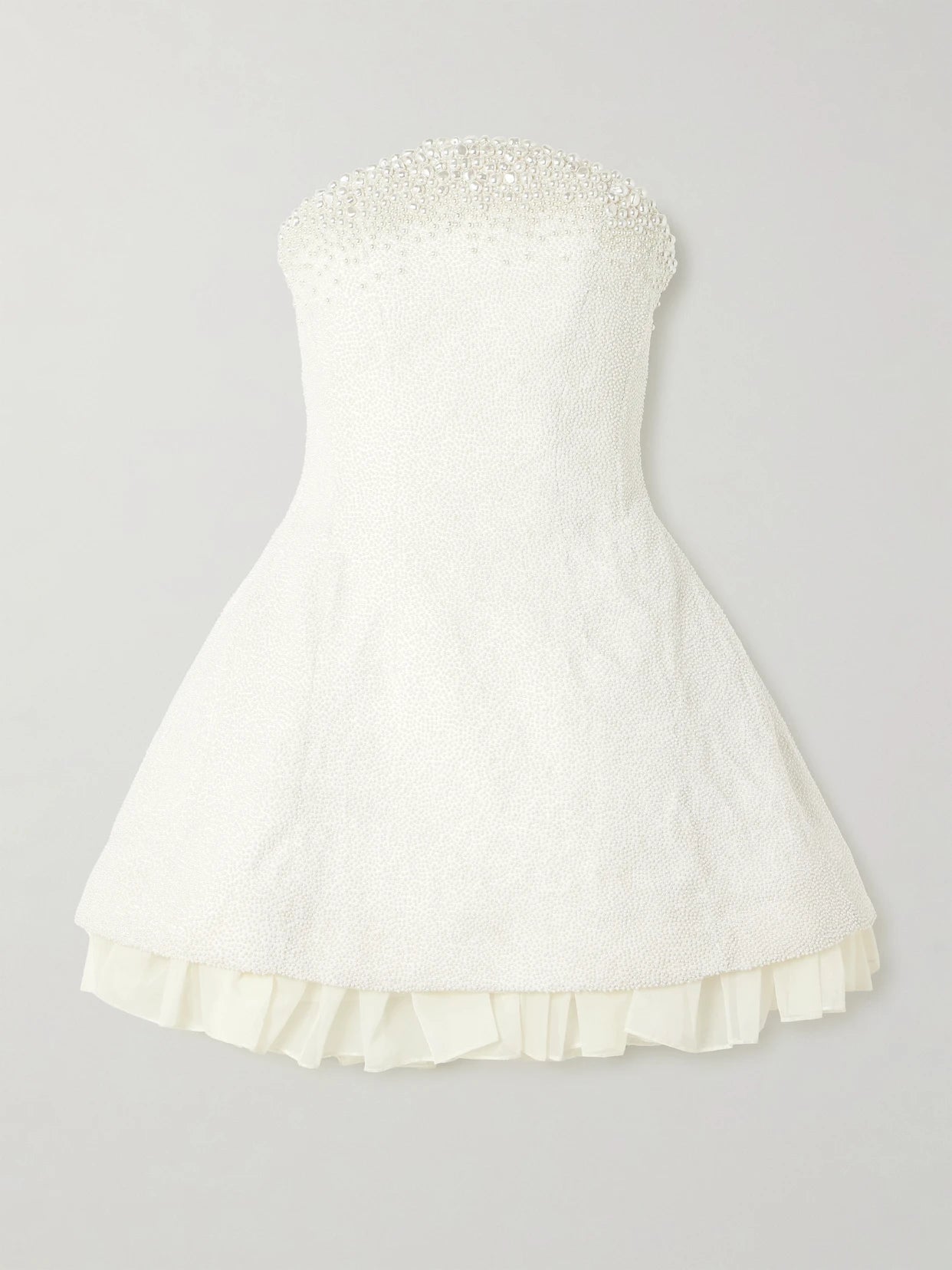 Olympia Strapless Embellished Stretch-tulle Mini Dress