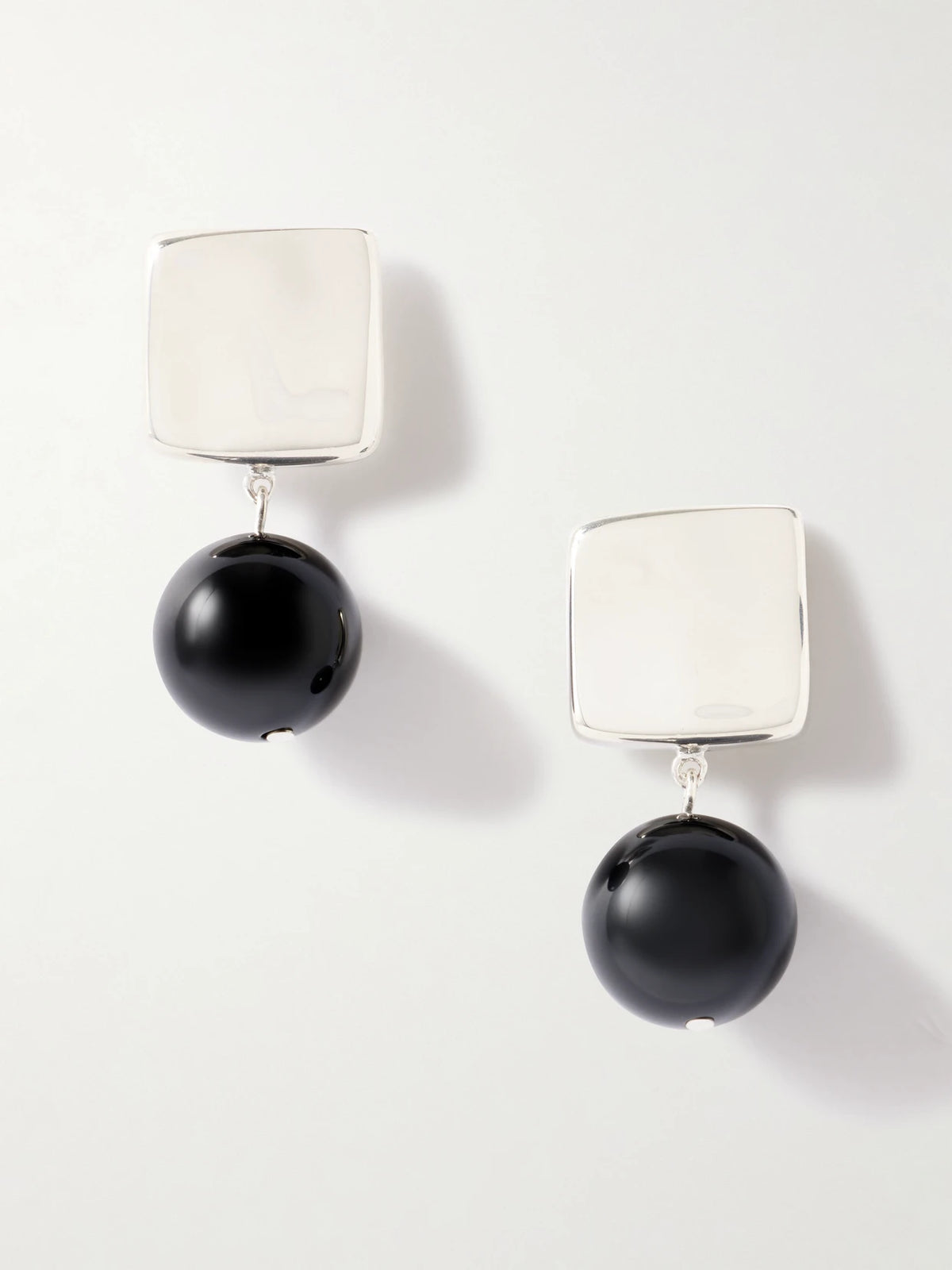 Luca Recycled Sterling Silver Onyx Earrings