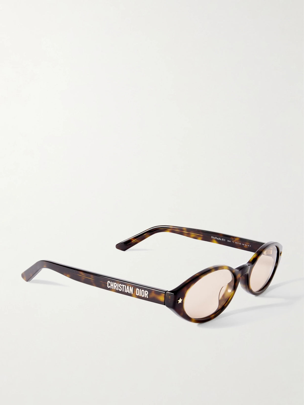 Diorpacific R1i Oval-frame Tortoiseshell Acetate Sunglasses
