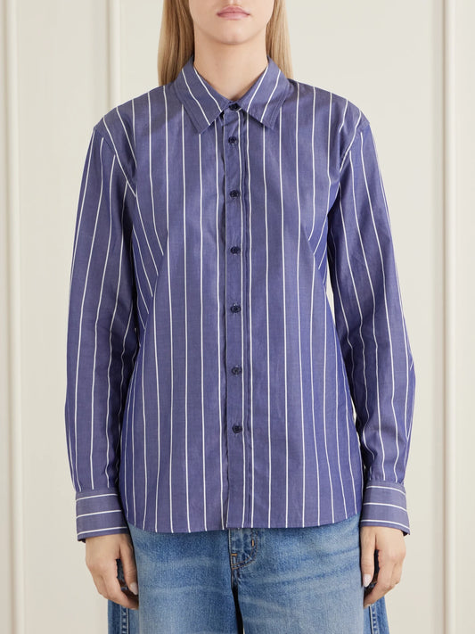 Nili Lotan Raphael Striped Cotton-poplin Shirt
