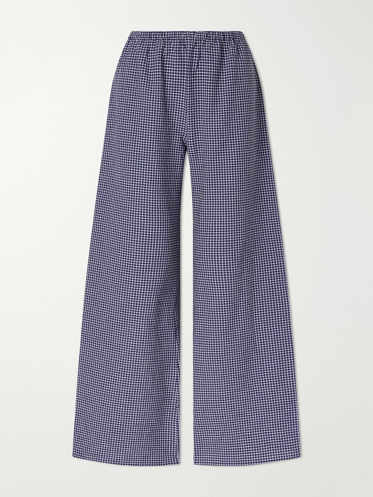 Freya Checked Cotton-blend Wide-leg Pants