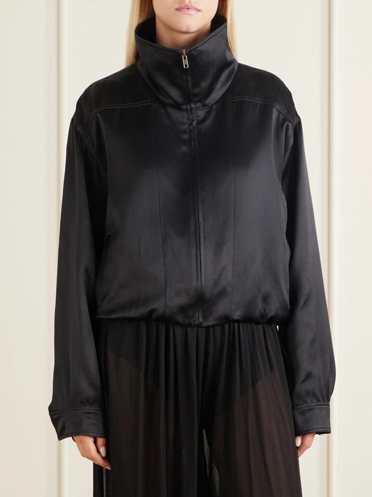 AFLALO Audra Satin Jacket