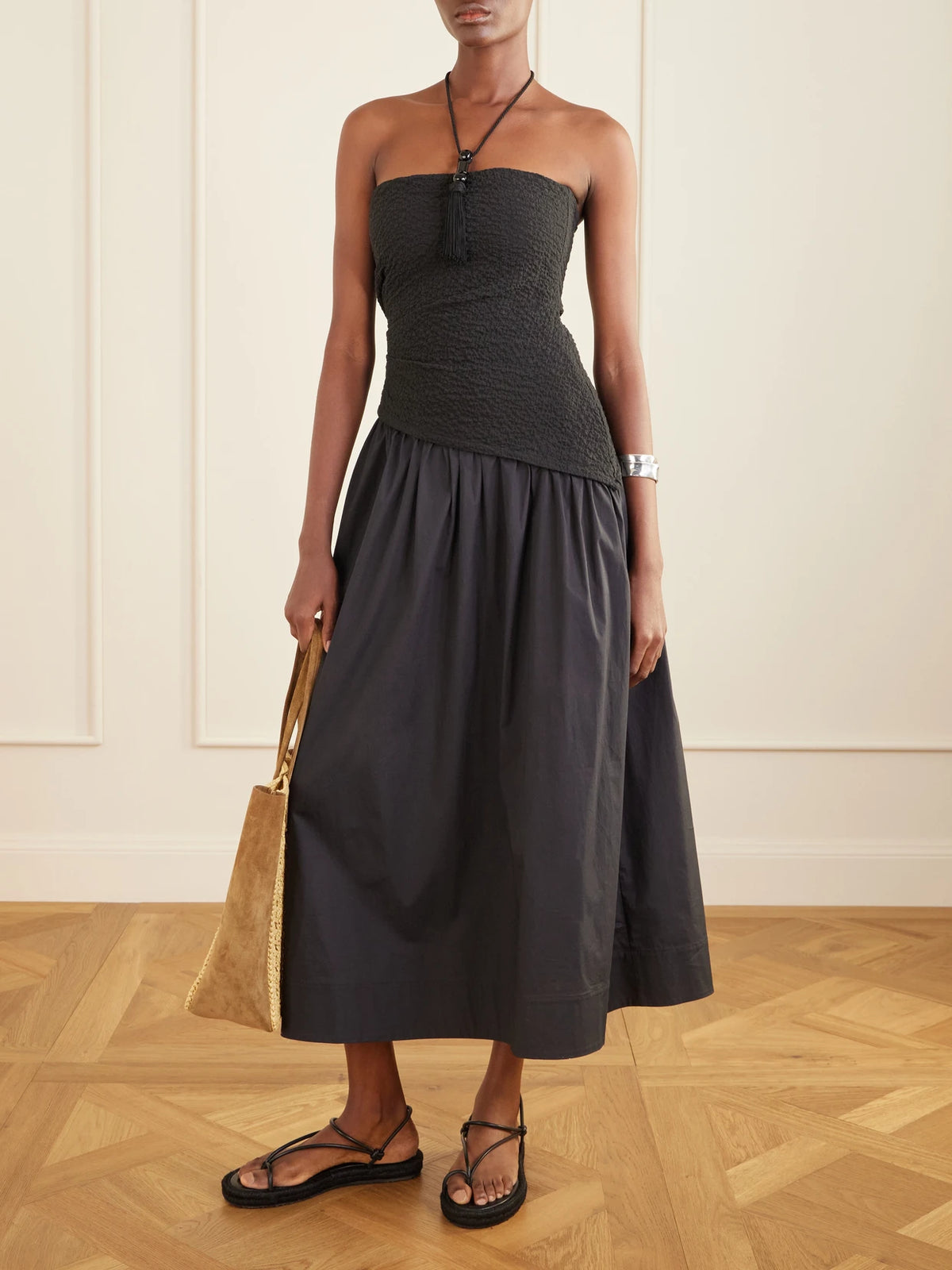 Image of Shoes. Product name - Leather Sandals in Black colour by brand - Gianvito Rossi
