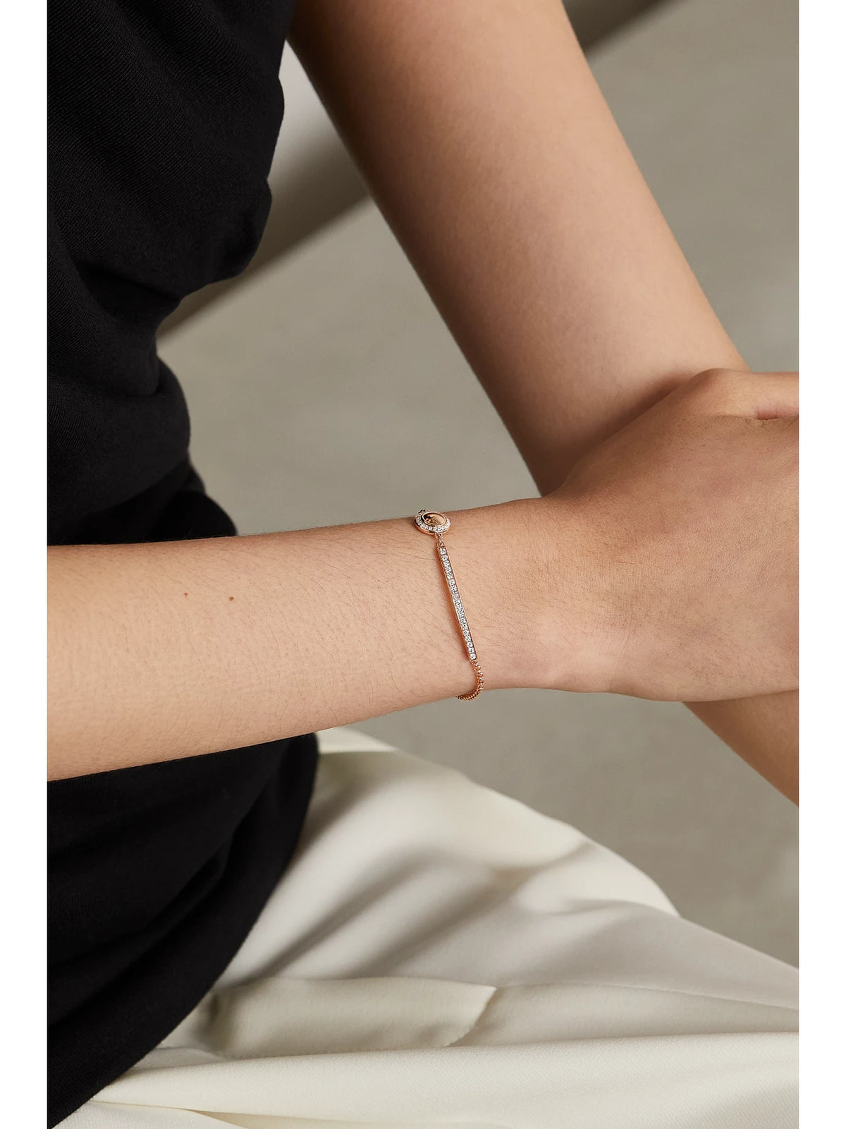 Image of Bracelets. Product name - Possession 18-karat Rose Gold Diamond Bracelet in Multi colour by brand - Piaget