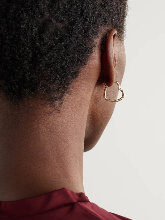 Image of Earrings. Product name - 9-karat Gold Hoop Earrings in Multi colour by brand - Yvonne Léon