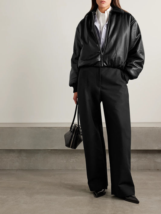 Image of Coats & Jackets. Product name - Padded Bomber Jacket in Black colour by brand - Acne Studios