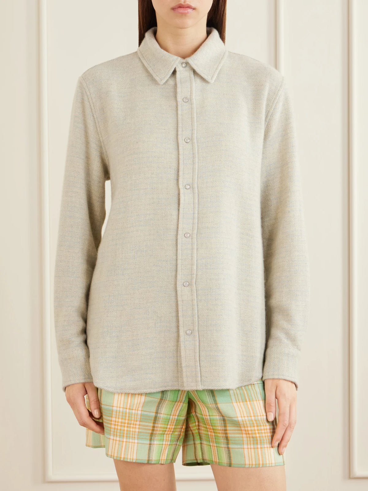 Checked Cashmere Shirt