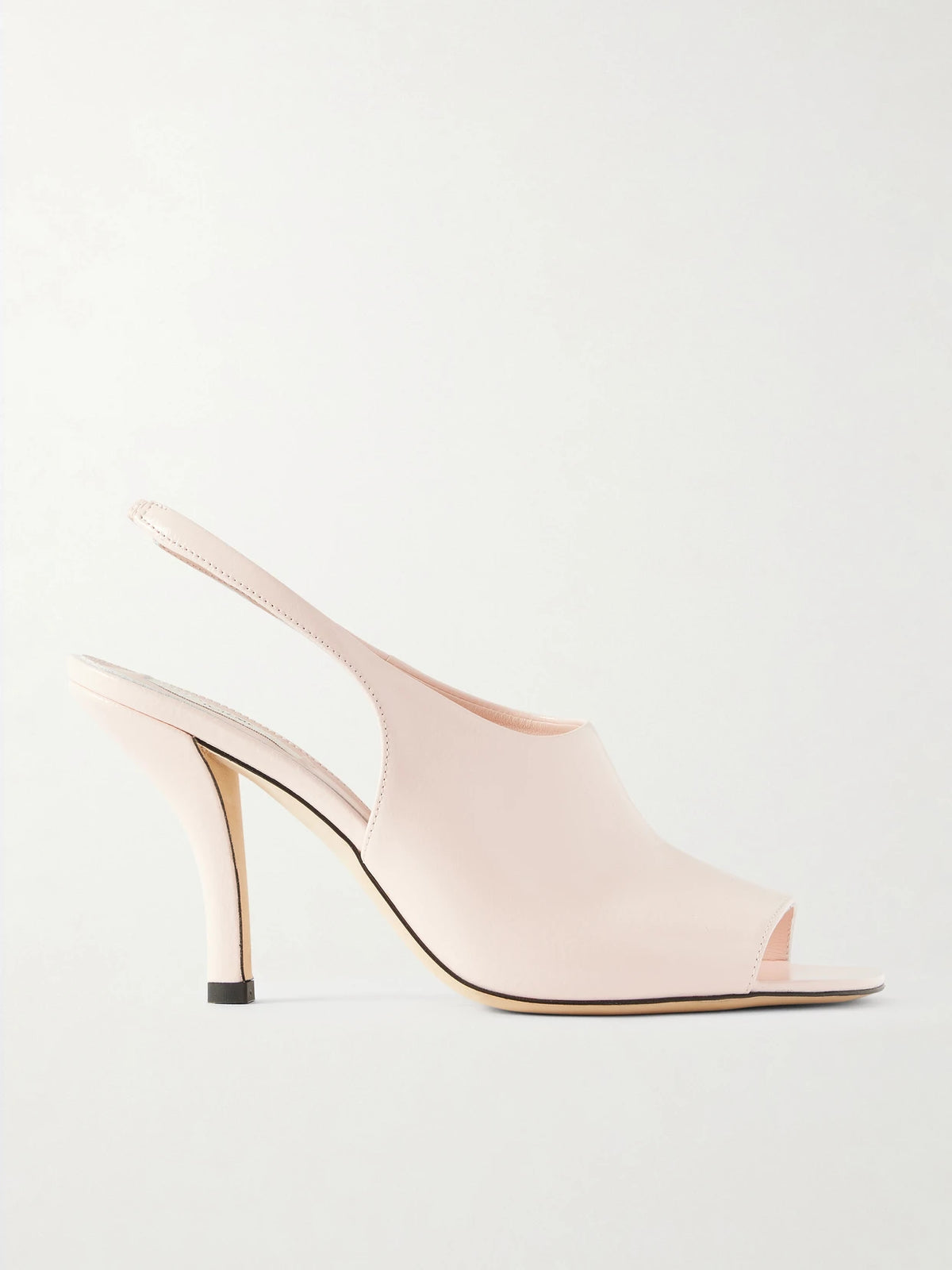 Glossed-leather Slingback Sandals