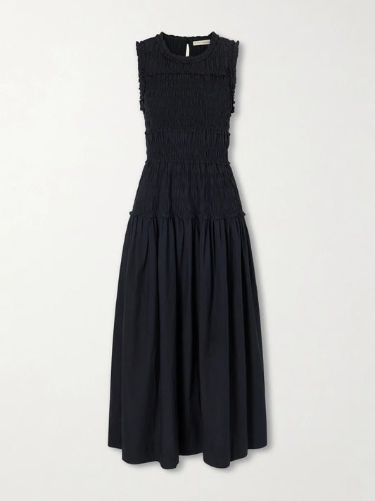 DÔEN Mallory Cotton-poplin Midi Dress