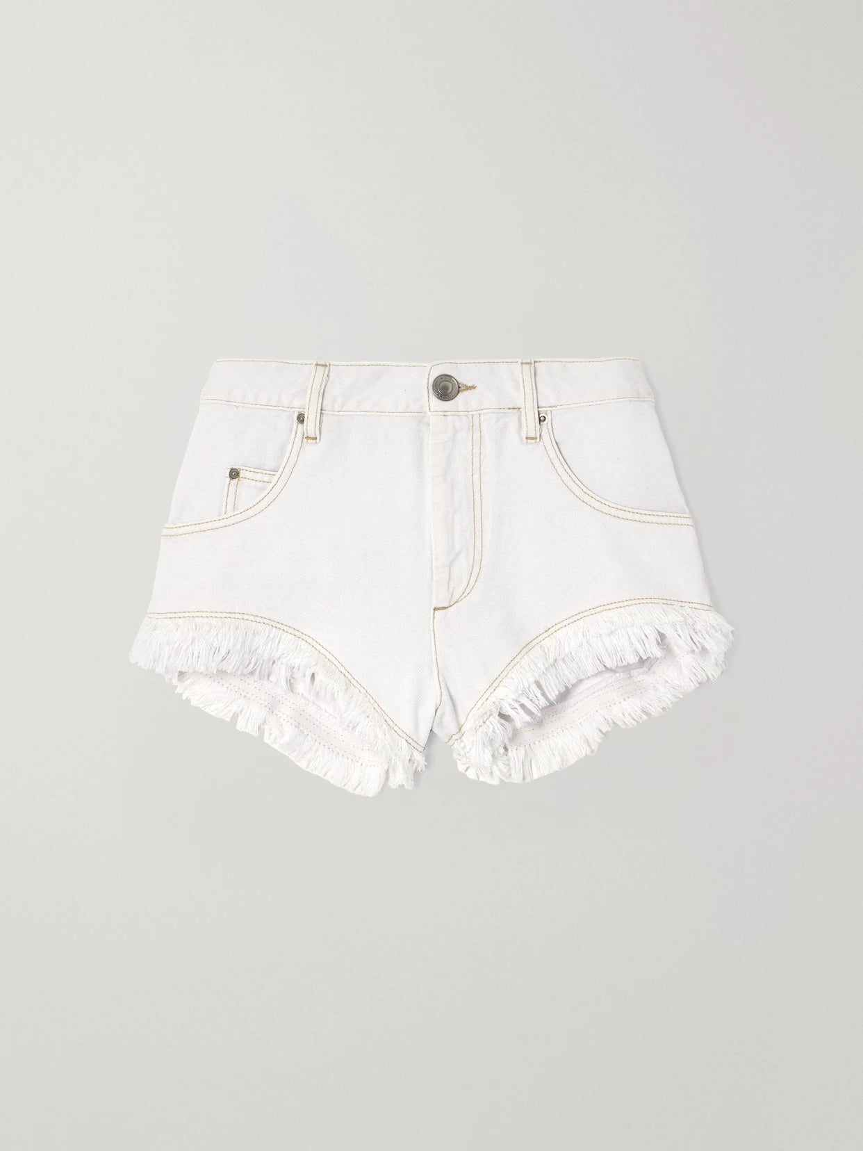 Eneidao Fringed Denim Shorts