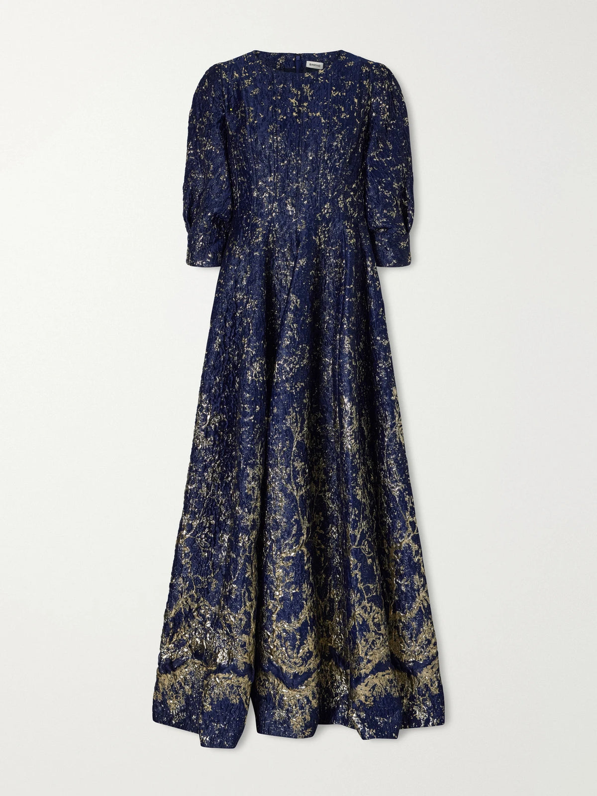 SIMKHAI Claravelle Floral-jacquard Gown