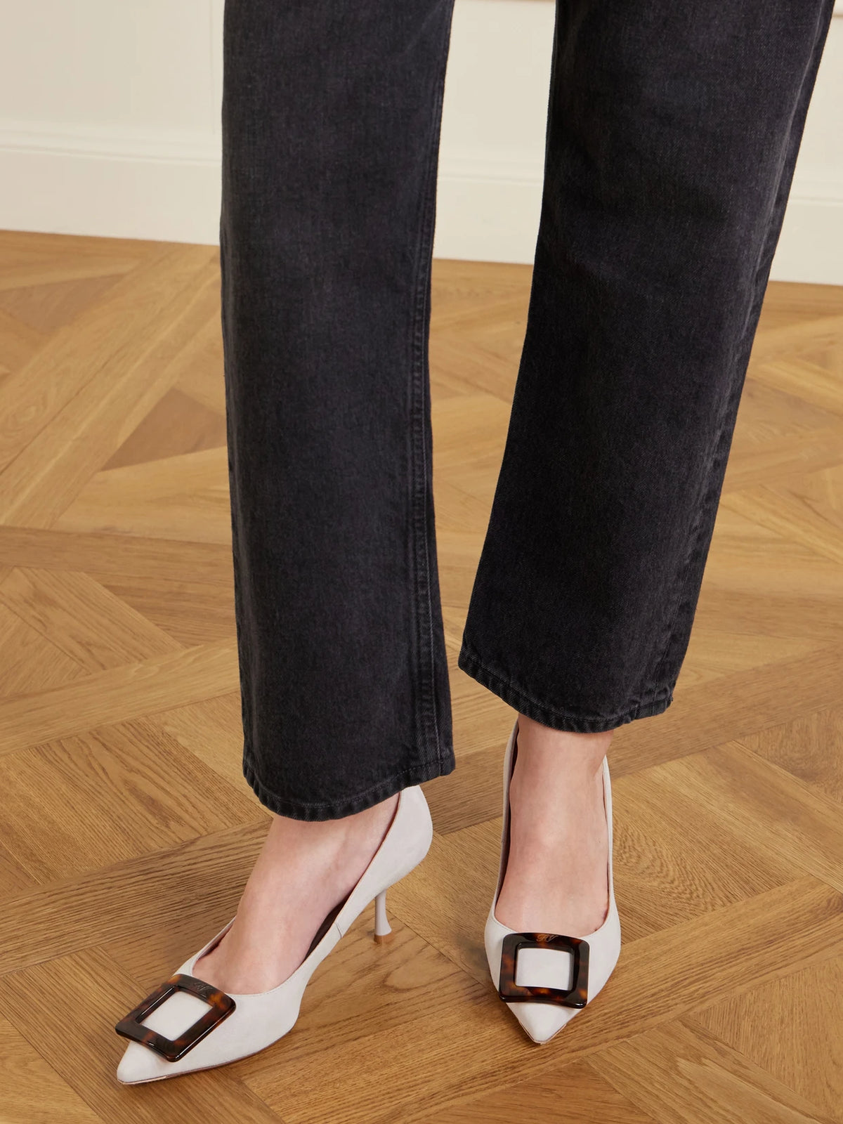Viv In The City 65 Buckled Suede Pumps