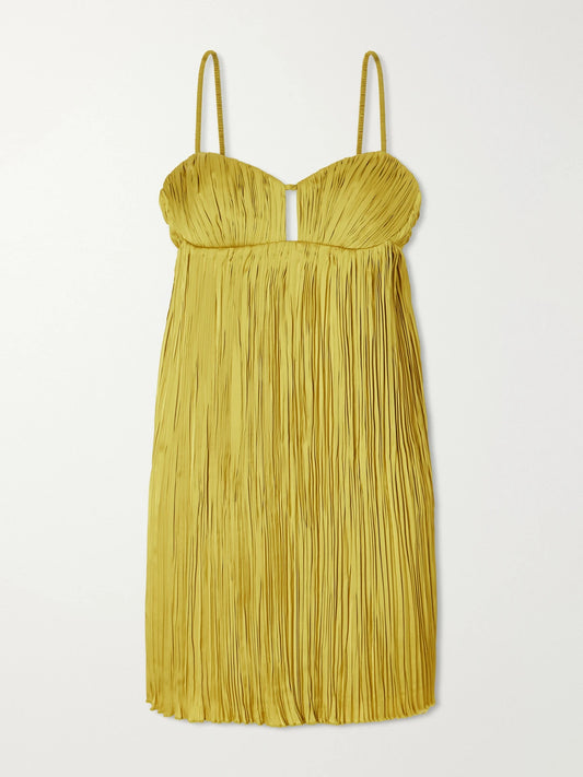 AFLALO Siren Plissé Mini Dress