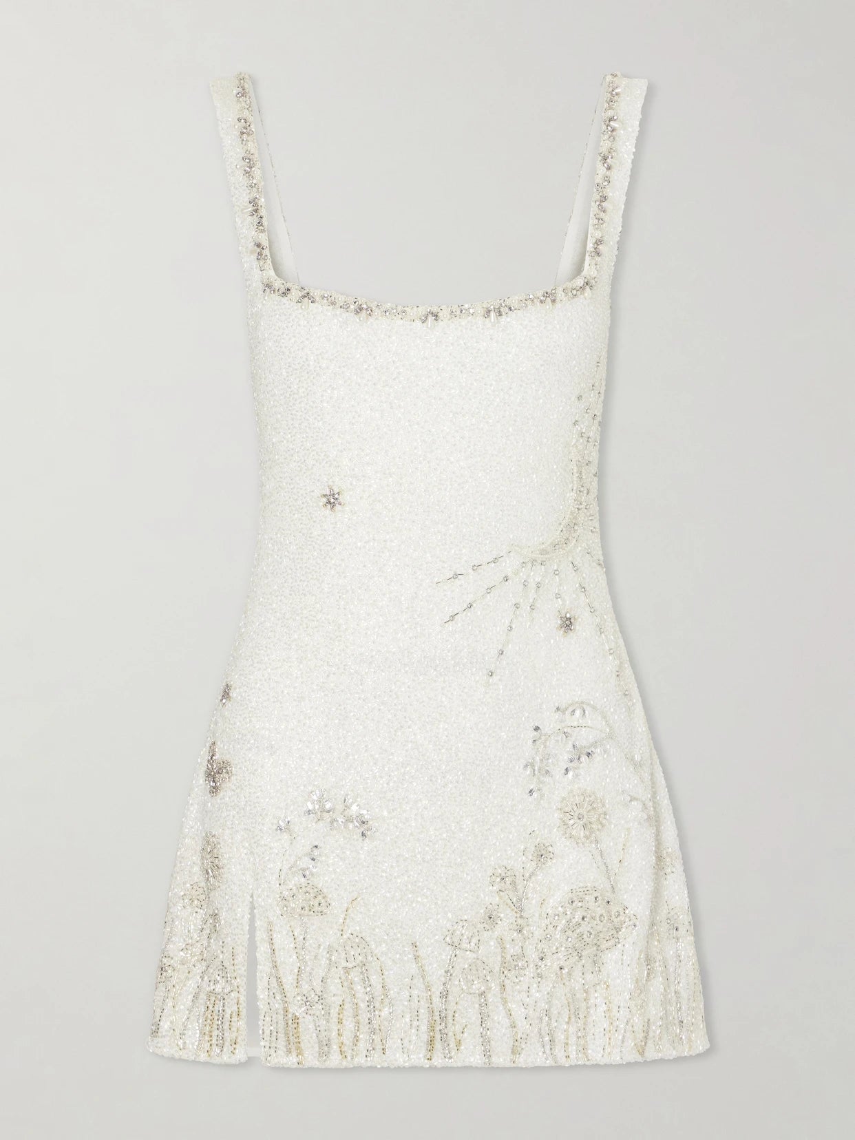 Wildflower Crystal-embellished Satin Mini Dress