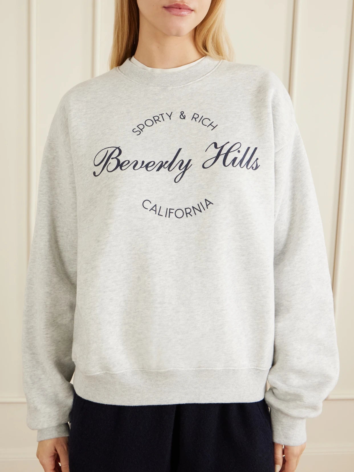 Beverly Script Printed Cotton Sweatshirt