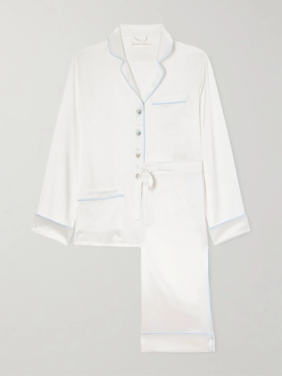 Coco Silk-satin Pajama Set