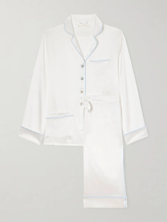 Coco Silk-satin Pajama Set