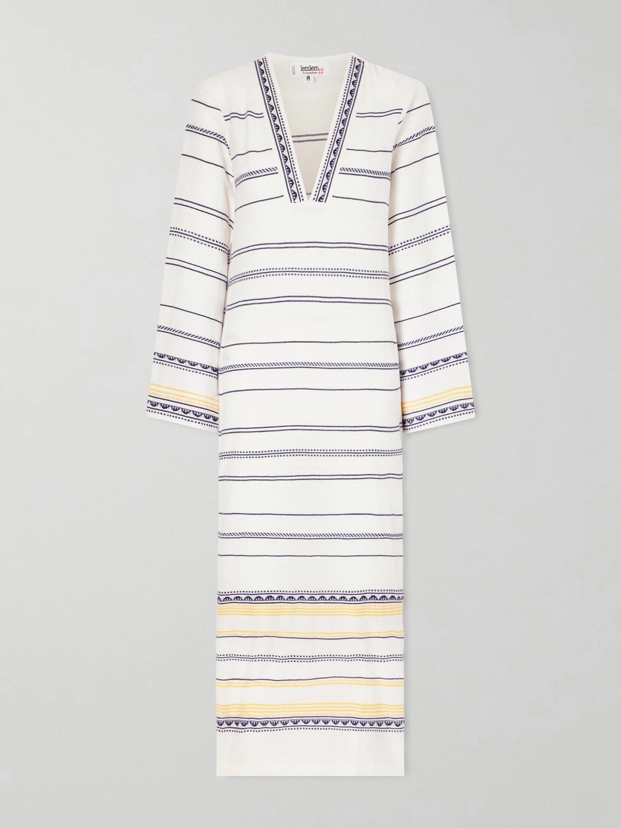 Theodora Striped Linen Maxi Dress