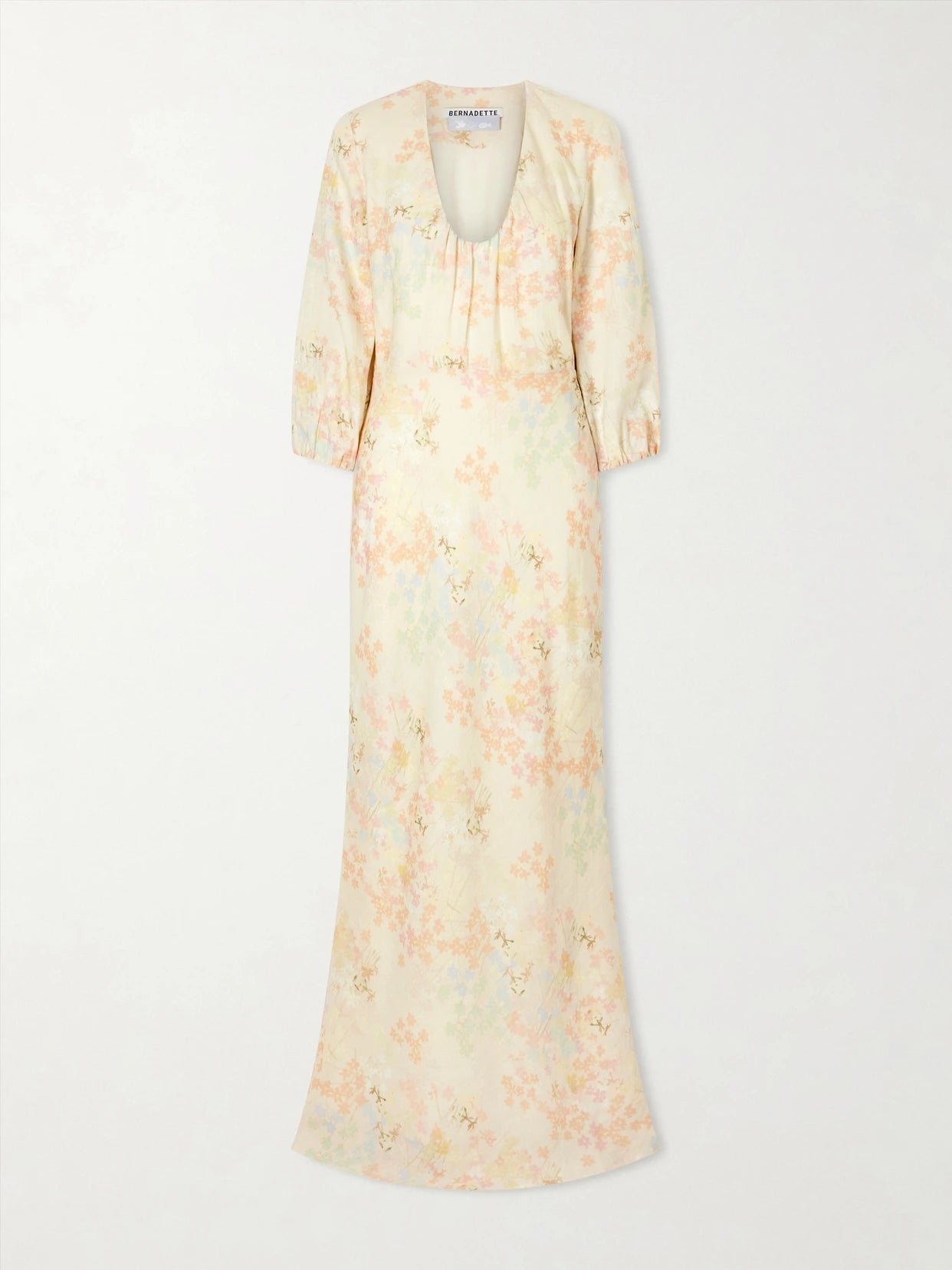 Beau Floral-print Linen Maxi Dress