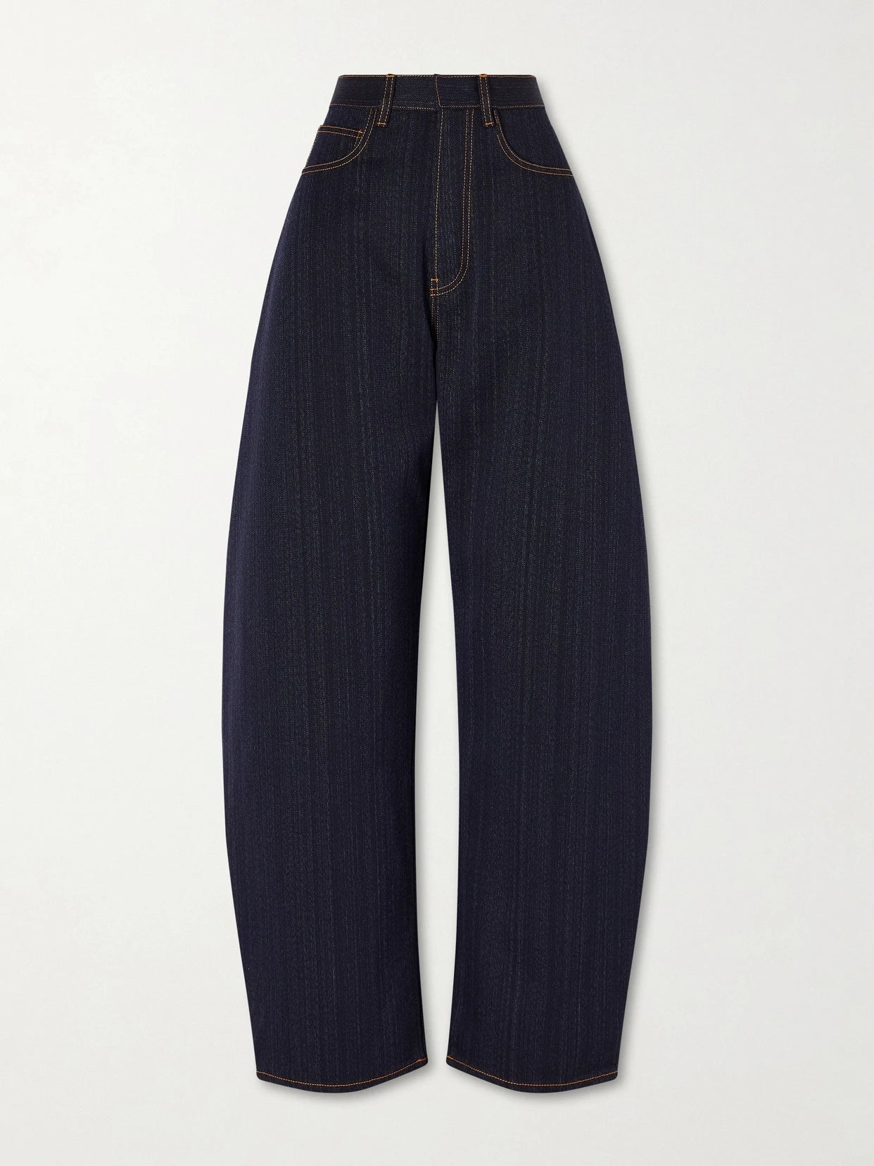 Denim High-rise Barrel-leg Jeans