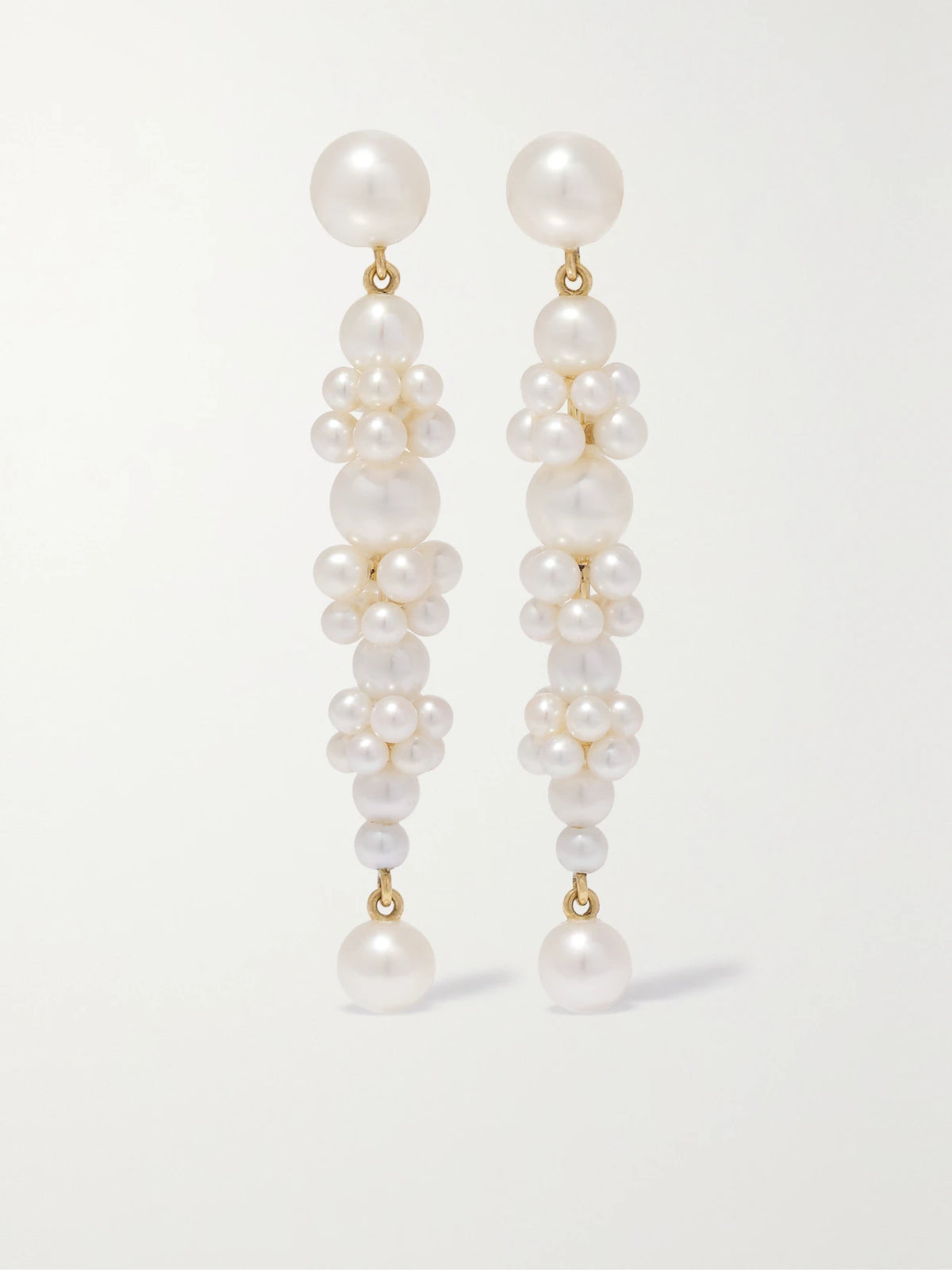 Grand Escalier De La Reine 14-karat Gold Pearl Earrings