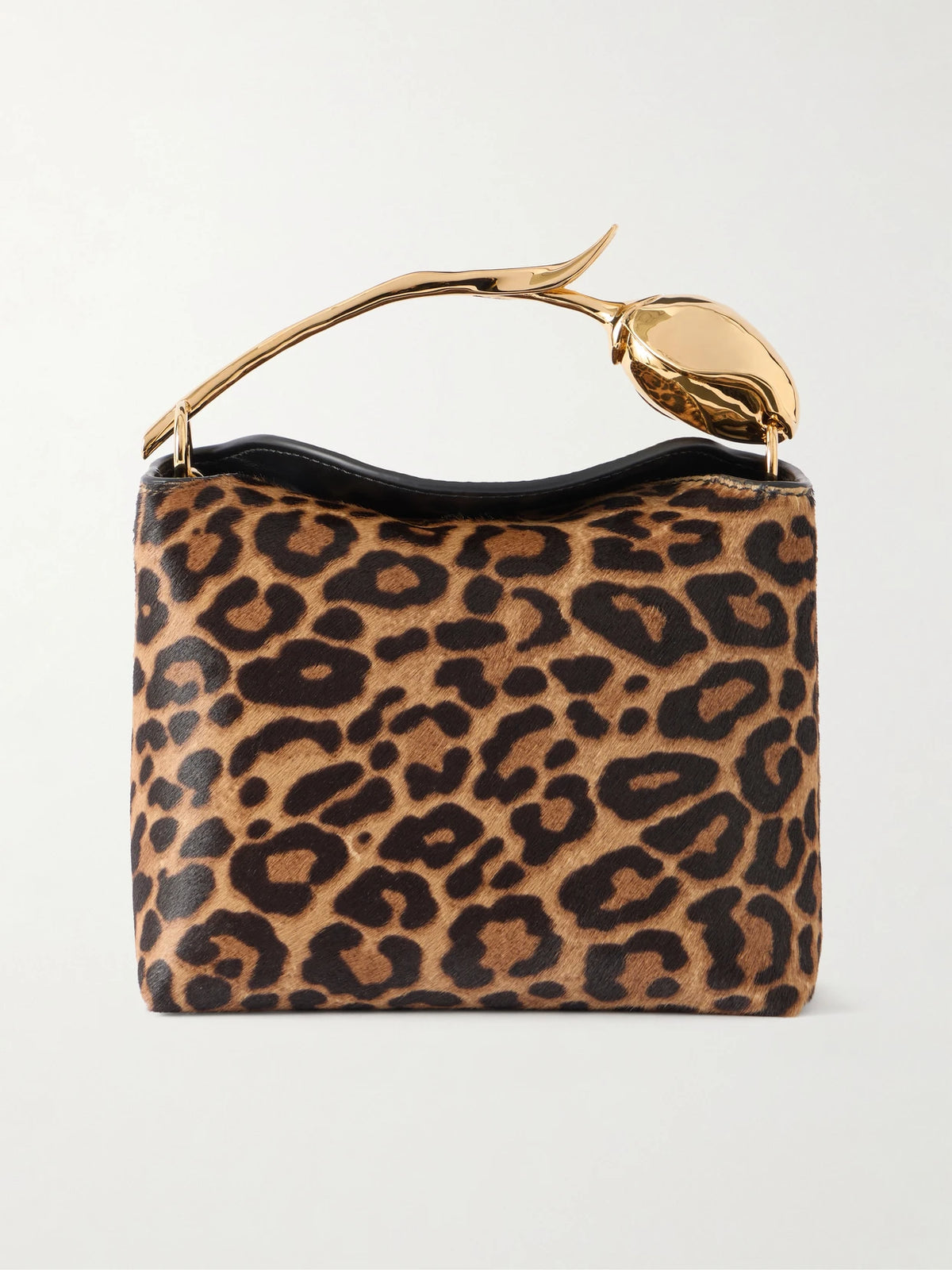 Bloom Mini Animal-print Calf Hair Clutch