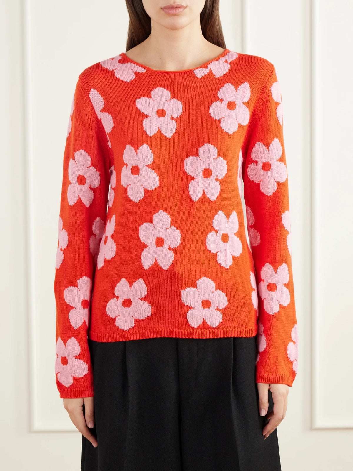 Comme des Garçons GIRL Floral-intarsia Sweater