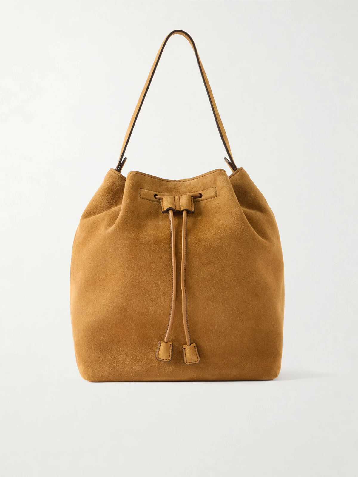 Suede Drawstring Backpack