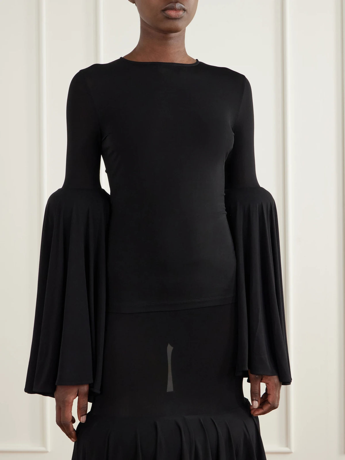 Jean Paul Gaultier Gathered Jersey Blouse