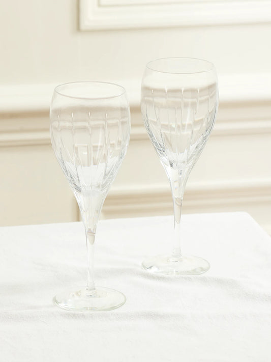 Iriana Set Of Two Crystal Water Glasses